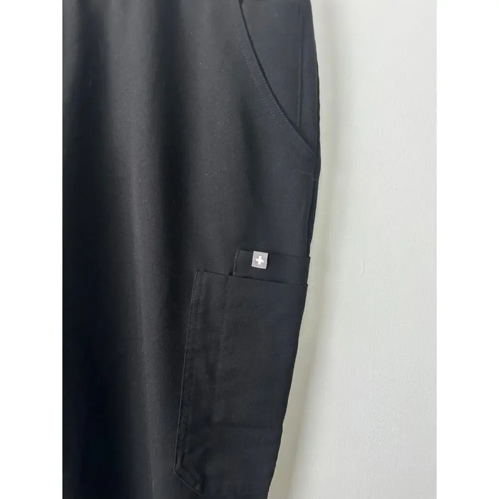FIGS Technical Collection Jogger Pants 2XLT Black Drawstring Pockets Scrub A34